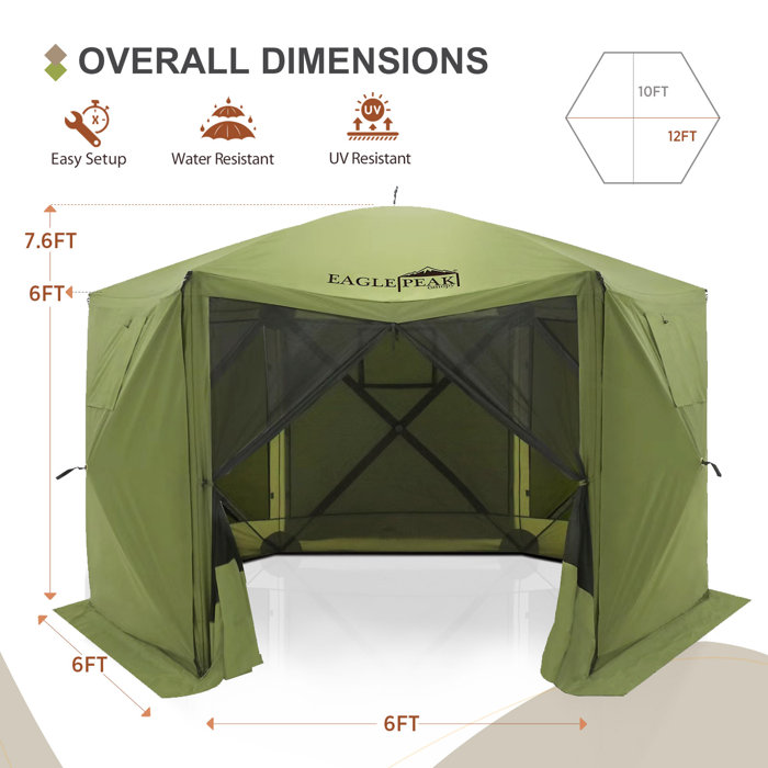 Eagle Peak Ft W X Ft D Steel Pop Up Gazebo Wayfair